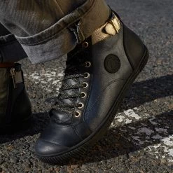 Pataugas BANJOU LATSA/MIX F4H NOIR/DORÉ -Pataugas F Palme MIX Noir Dore